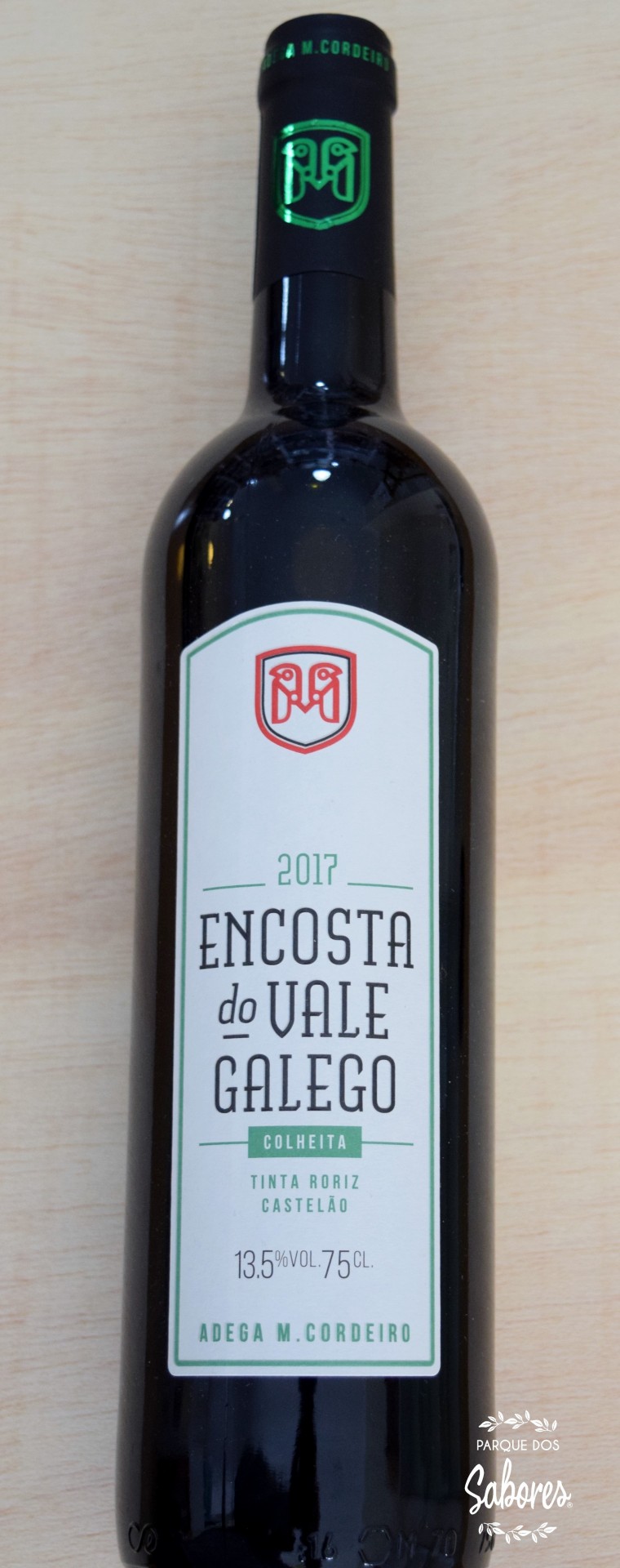 Vinho Tinto "Encosta do Vale Galego" castas Tinta Roriz + Castelão