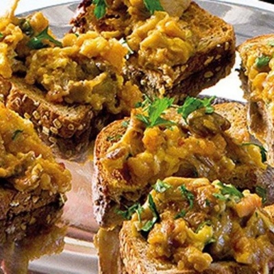 RECEITA DE COGUMELOS COM FARINHEIRA E OVOS MEXIDOS