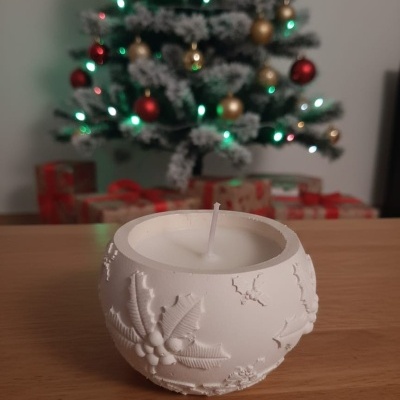 Bola de Natal com Vela