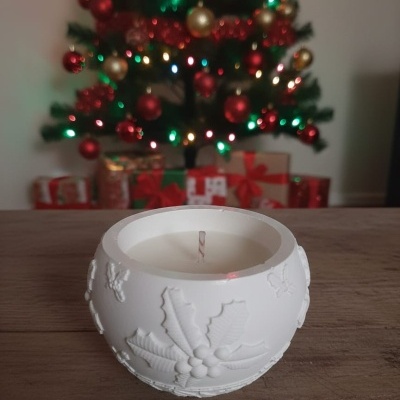 Bola de Natal com Vela