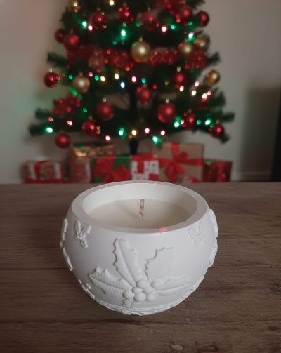 Bola de Natal com Vela