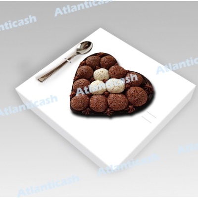 Caixa Dia da Mãe C/ Base Coração 20x20 cm