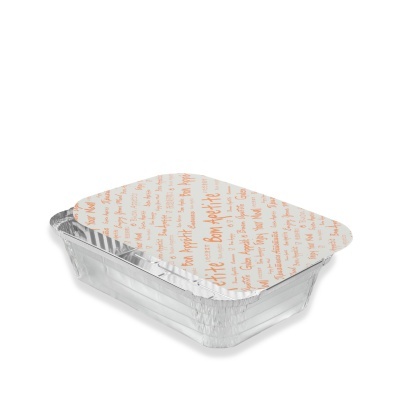 Formas Alumínio Retangular 650 ml (P0) c/ Tampa - (Pack 25/ pack 100)