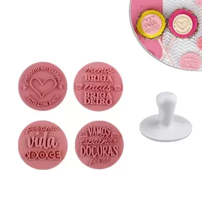 Kit Carimbos Frases Doces (5cm)