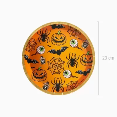 Prato Halloween 23Cm / 6 Unid. ou 17Cm / 8 Unid.