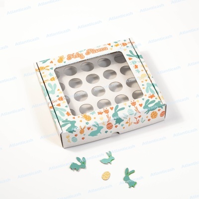 Caixa para 25 Brigadeiros da Páscoa C/janela