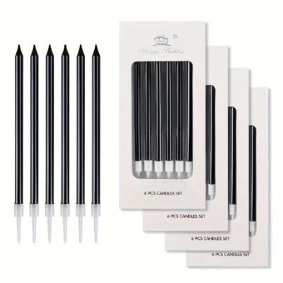 Velas de Aniversário Longas cx 6 unidades