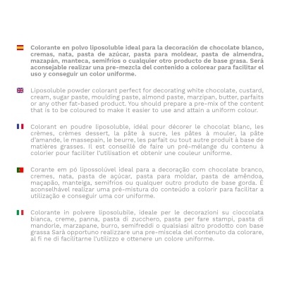 Corante em pó Lipossolúvel Prata 25g