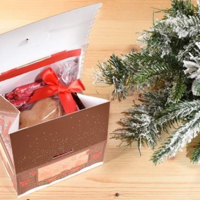 Caixa de papel Natal com alça  2 und