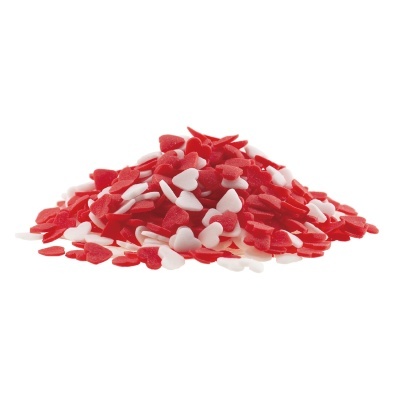 Confeti de Corações Vermelho e Branco 100gr.