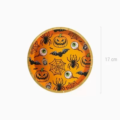 Prato Halloween 23Cm / 6 Unid. ou 17Cm / 8 Unid.