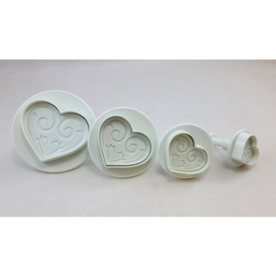 Cortador para Bolachas Coração - 4 unid.