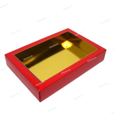 Caixa para doces/15 brigadeiros 21,5X14,5X3,5 Vermelha - Pack 5 unidades