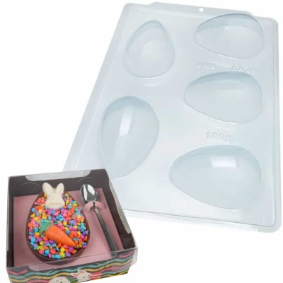 Molde 3 Partes - Ovo Liso Casca Fina 100gr - BWB