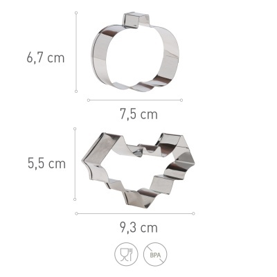 Cortadores Abóbora e Morcego - 2 Unid.