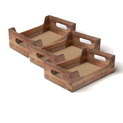 Caixa Papelão Efeito Madeira und.