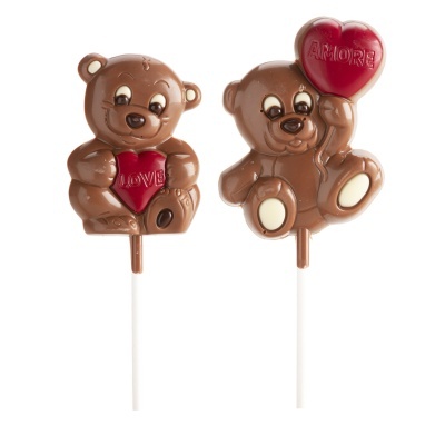 Chupa de Chocolate em formato de urso de São Valentim, 30g ( 28 und.)