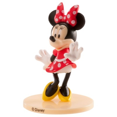 Figura miniatura Minnie Mouse vestido vermelho às bolinhas