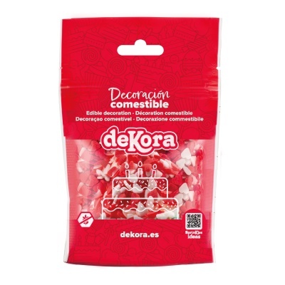Confeti de Corações Vermelho e Branco 100gr.