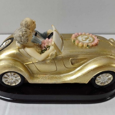 Noivos 50 Anos no Carro Dourado und