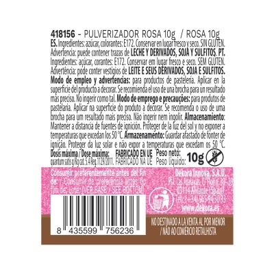 Corante Spray Pó Rosa 10gr