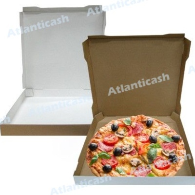 Caixa Pizza cartão micro 26 x 26 x 4,2 cm.( 100 Und.)