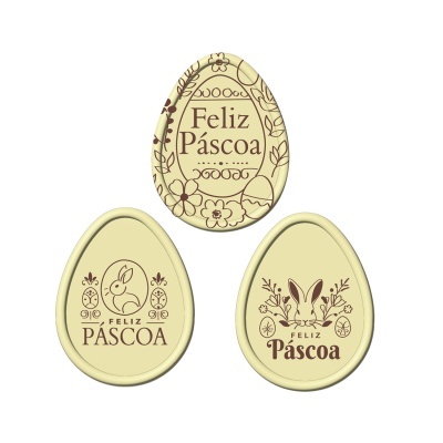 Chocolate Branco Feliz Pascoa 54 und. -