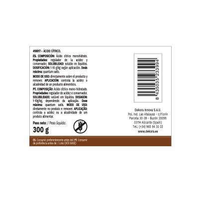 ÁCIDO CÍTRICO 400 GR