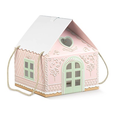 Caixa PANETONE CASINHA COM CORDÃO Pq. - und.