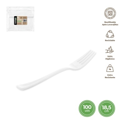 Garfo Reutlizável de Alta Qualidade - 18,5CM - 100UDS