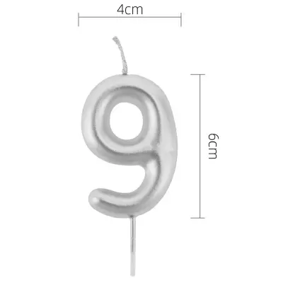 Velas Cor Prateada (1 unid. / 5 unid.)