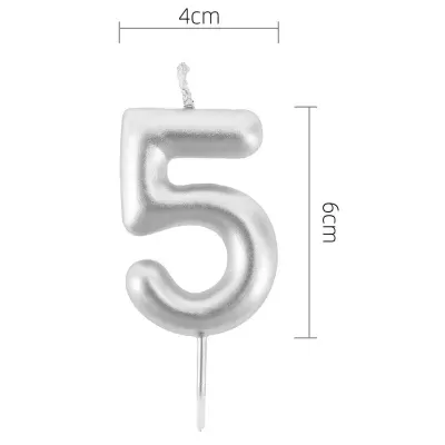 Velas Cor Prateada (1 unid. / 5 unid.)