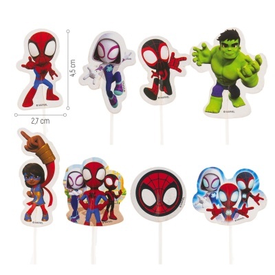 Toppers Spidey 8 modelos - 16 und