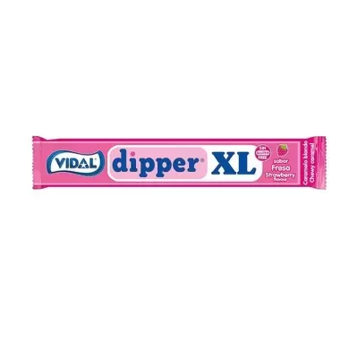 Vidal Dipper XL Morango - Pack 100 x 10 gr