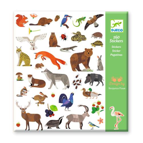Autocolantes Fauna x 160 - Djeco Arts & Crafts Autocolantes Fauna x 160 - Djeco Arts & Crafts