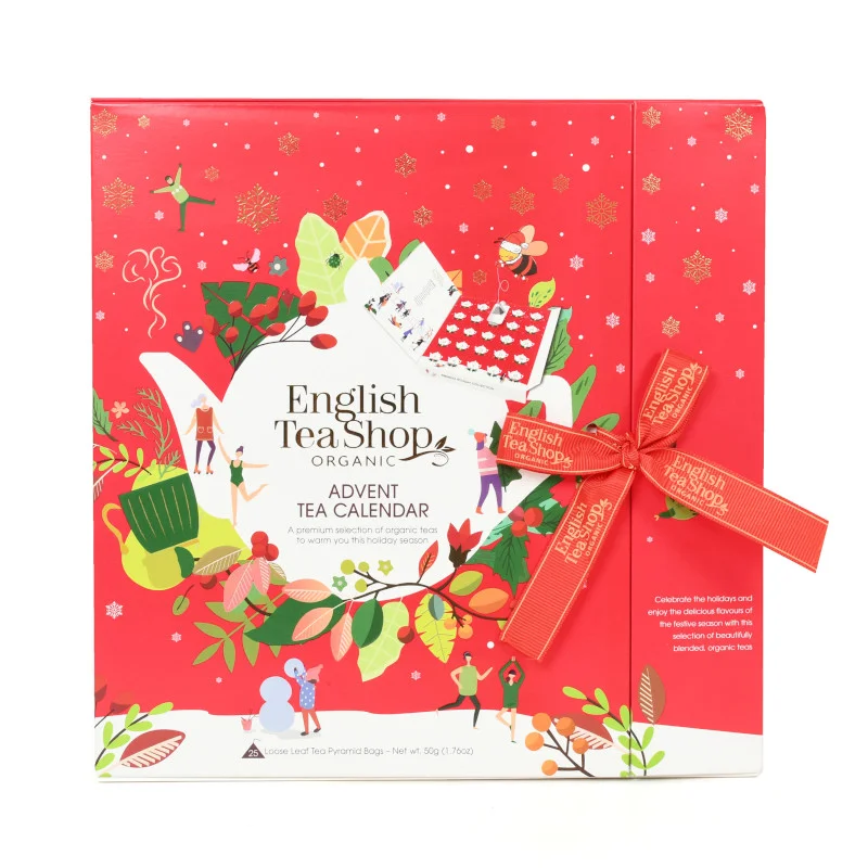 Calendário Advento Livro Vermelho 25 Pirâmides Chá Bio - English Tea Shop Calendário Advento Livro Vermelho 25 Pirâmides Chá Bio - English Tea Shop