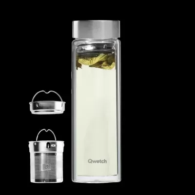 Copo de Vidro para Chá Reutilizável Teamug 430ml - Qwetch