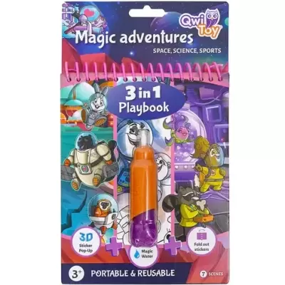 Livro 3 em 1 Playbook Magic Adventures - Qwitoys