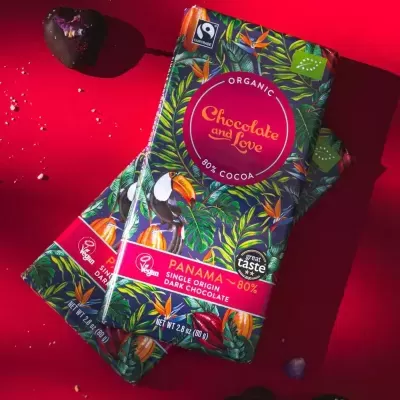 Chocolate Vegan BIO 80% Cacau Panamá 80g - Chocolate & Love