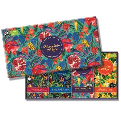 Pomegranate Gift Box Chocolate Vegan Biológico - Chocolate & Love