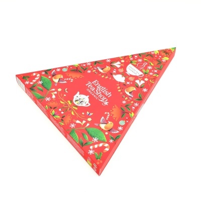 Calendário Advento Triangular Vermelho 25 Saquetas Chá Bio - English Tea Shop
