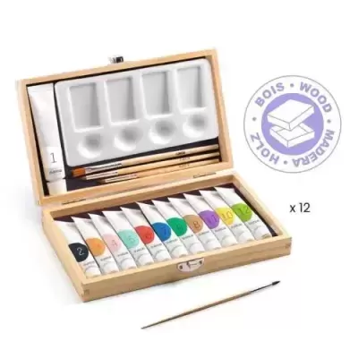 Caixa de Artista (12 guaches) - Djeco Arts & Crafts