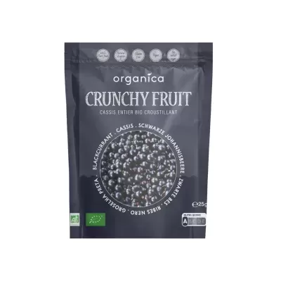 Groselhas Pretas Crocantes Liofilizadas Biológicas 25g - Organica