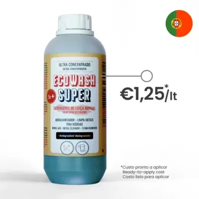 Eco Wash Super Detergente de Loiça Hipoalergénico 1L - Inokem