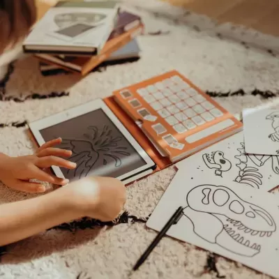 Kidydraw Mini Tablet de Desenho "Dinossauros" - Kidywolf