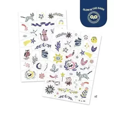 Tatuagens para Crianças - Bons Sonhos (brilham no escuro) - Djeco Arts & Crafts