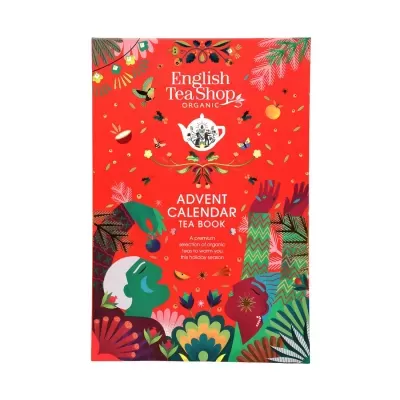 Calendário Advento Tea Book Vermelho 25 Pirâmides Chá Bio - English Tea Shop