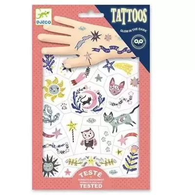 Tatuagens para Crianças - Bons Sonhos (brilham no escuro) - Djeco Arts & Crafts