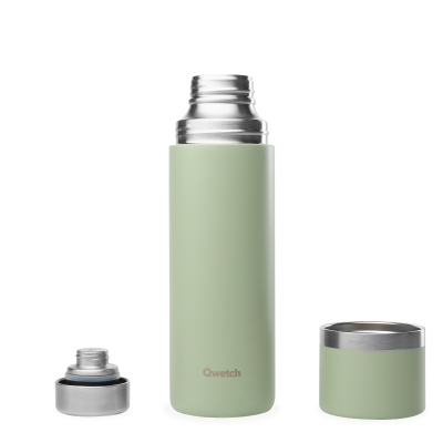 Termo Isotérmico MATT 750ml em Inox Reciclado Verde Tília QWETCH