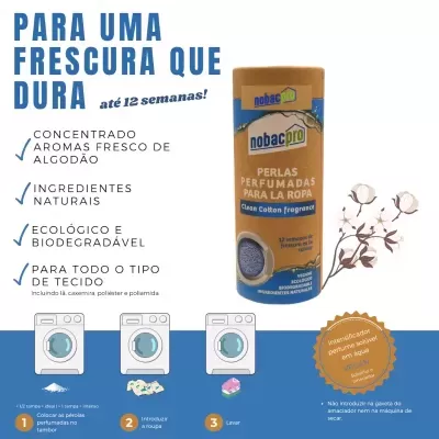 Pérolas Perfumadas Roupa Biodegradáveis 210g - Nobacpro